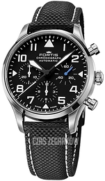 Fortis Pilot Classic Czarny/Skóra Ø41 mm F6440002
