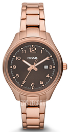 Fossil Flight Brązowy/Stal w kolorze różowego złota Ø32 mm AM4366