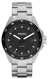 Fossil Decker Czarny/Stal Ø44 mm AM4385