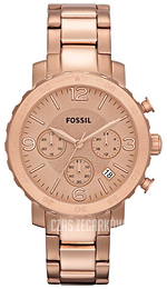 Fossil Różowe złoto/Stal w kolorze różowego złota Ø40 mm AM4423