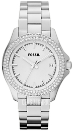 Fossil Retro Traveler Biały/Stal Ø36 mm AM4452