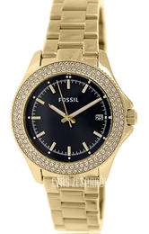 Fossil Retro Traveler Niebieski/Stal w odcieniu złota Ø36 mm AM4520