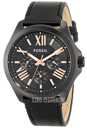 Fossil Czarny/Skóra Ø40 mm AM4523