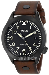 Fossil Czarny/Skóra Ø44 mm AM4538