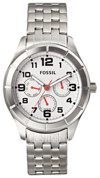 Fossil Biały/Stal Ø37 mm BQ1408