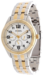 Fossil Biały/Stal w odcieniu złota Ø38 mm BQ1410