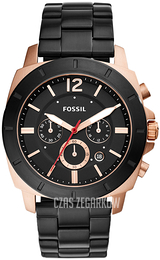 Fossil Czarny/Stal Ø45 mm BQ2290