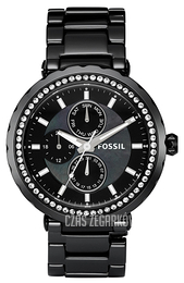 Fossil Glitz Czarny/Czeramiczna Ø40 mm CE1009