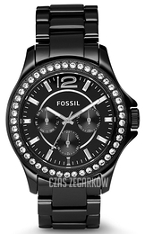 Fossil Glitz Czarny/Czeramiczna Ø38 mm CE1011