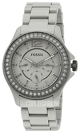 Fossil Riley Srebrny/Czeramiczna Ø40 mm CE1062