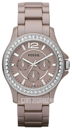 Fossil Riley Brązowy/Czeramiczna Ø42 mm CE1063