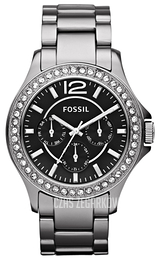 Fossil Riley Czarny/Stal Ø40 mm CE1067