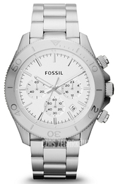 Fossil Retro Traveler Biały/Stal Ø45 mm CH2847