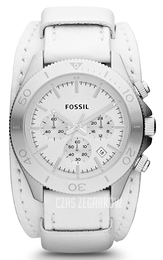 Fossil Retro Traveler Biały/Skóra Ø44 mm CH2858