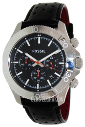 Fossil Retro Traveler Czarny/Skóra Ø45 mm CH2859