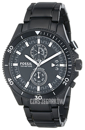 Fossil Wakefield Czarny/Stal Ø45 mm CH2936