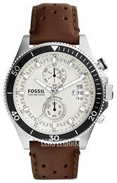 Fossil Srebrny/Skóra Ø45 mm CH2943