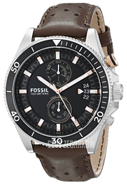 Fossil Wakefield Czarny/Skóra Ø45 mm CH2944