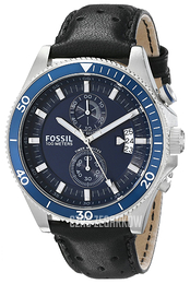 Fossil Niebieski/Skóra Ø45 mm CH2945