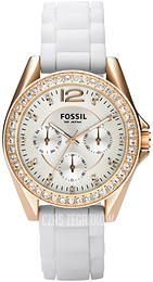 Fossil Riley Kremowy/Guma Ø38 mm ES2810