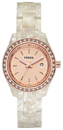 Fossil Stella Różowe złoto/Plastik Ø30 mm ES2864