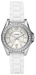 Fossil Riley Srebrny/Guma Ø30 mm ES2878