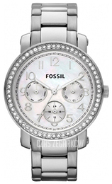 Fossil Biały/Stal Ø38 mm ES2967