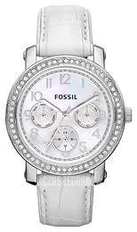 Fossil Biały/Skóra Ø38 mm ES2980