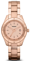 Fossil Stella Różowe złoto/Stal w kolorze różowego złota Ø30 mm ES3019