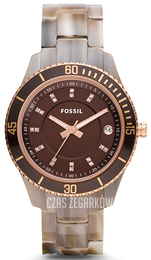 Fossil Stella Brązowy/Plastik Ø37 mm ES3090