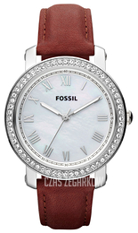 Fossil Emma Biały/Skóra Ø38 mm ES3190