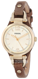 Fossil Georgia Zloty/Skóra Ø26 mm ES3264