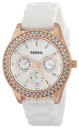 Fossil Biały/Guma Ø37 mm ES3454