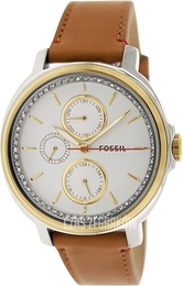 Fossil Chelsey Biały/Skóra Ø40 mm ES3523