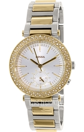 Fossil Urban Traveler Biały/Stal w odcieniu złota Ø35 mm ES3850