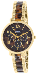 Fossil Jacqueline Brązowy/Stal w odcieniu złota Ø36 mm ES3925