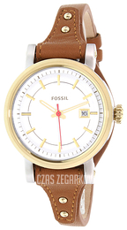 Fossil Boyfriend Biały/Skóra Ø30 mm ES3949