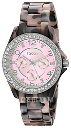 Fossil Różowy/Żywica z tworzywa sztucznego Ø37 mm ES4014