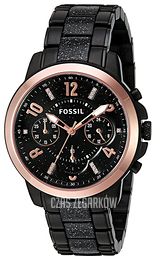 Fossil Gwynn Czarny/Stal Ø38 mm ES4117