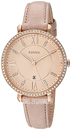 Fossil Jacqueline Różowe złoto/Skóra Ø36 mm ES4292
