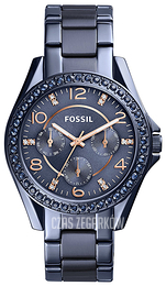 Fossil Riley Niebieski/Stal Ø38 mm ES4294