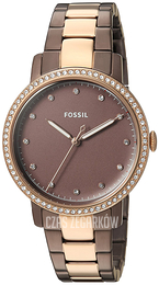Fossil Dress Brązowy/Stal w kolorze różowego złota Ø35 mm ES4300