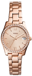 Fossil Scarlette Mini Różowe złoto/Stal w kolorze różowego złota Ø32 mm ES4318