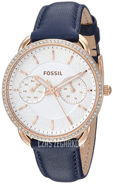 Fossil Tailor Srebrny/Skóra Ø35 mm ES4394