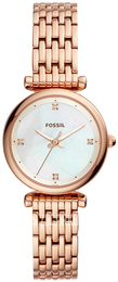 Fossil Biały/Stal w kolorze różowego złota Ø29 mm ES4429