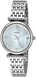 Fossil Carlie Biały/Stal Ø29 mm ES4430