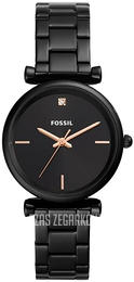Fossil Carlie Czarny/Stal Ø35 mm ES4442