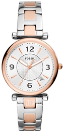 Fossil Carlie Srebrny/Stal w kolorze różowego złota Ø35 mm ES5156