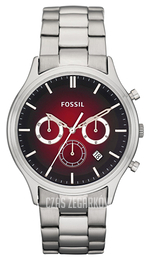 Fossil Ansel Czerwony/Stal Ø41 mm FS4675