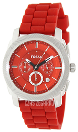 Fossil Machine Czerwony/Guma Ø46 mm FS4808